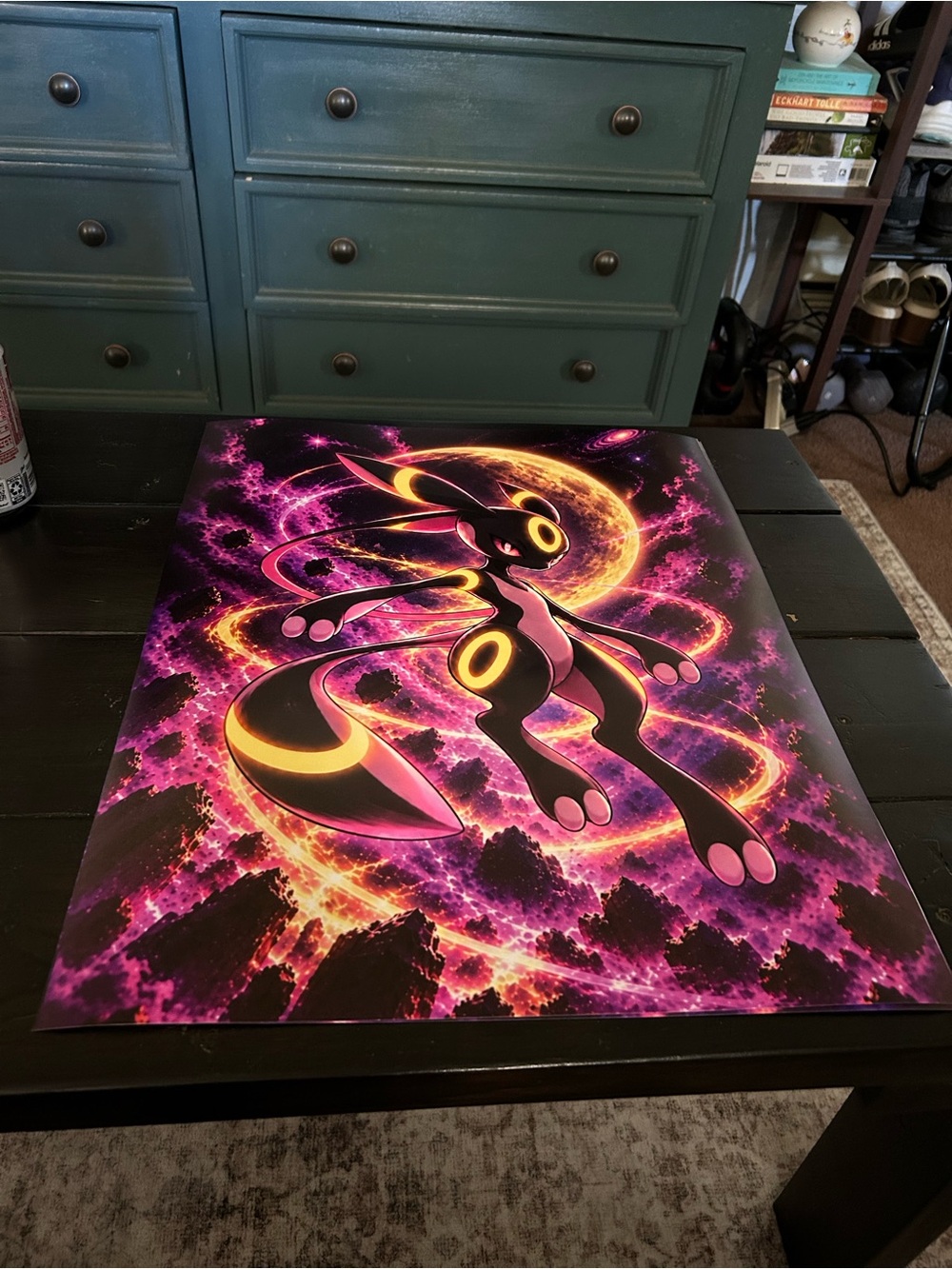 Celestial Guardian 16x20 Metallic Poster – Original Purple Fantasy Wall Art